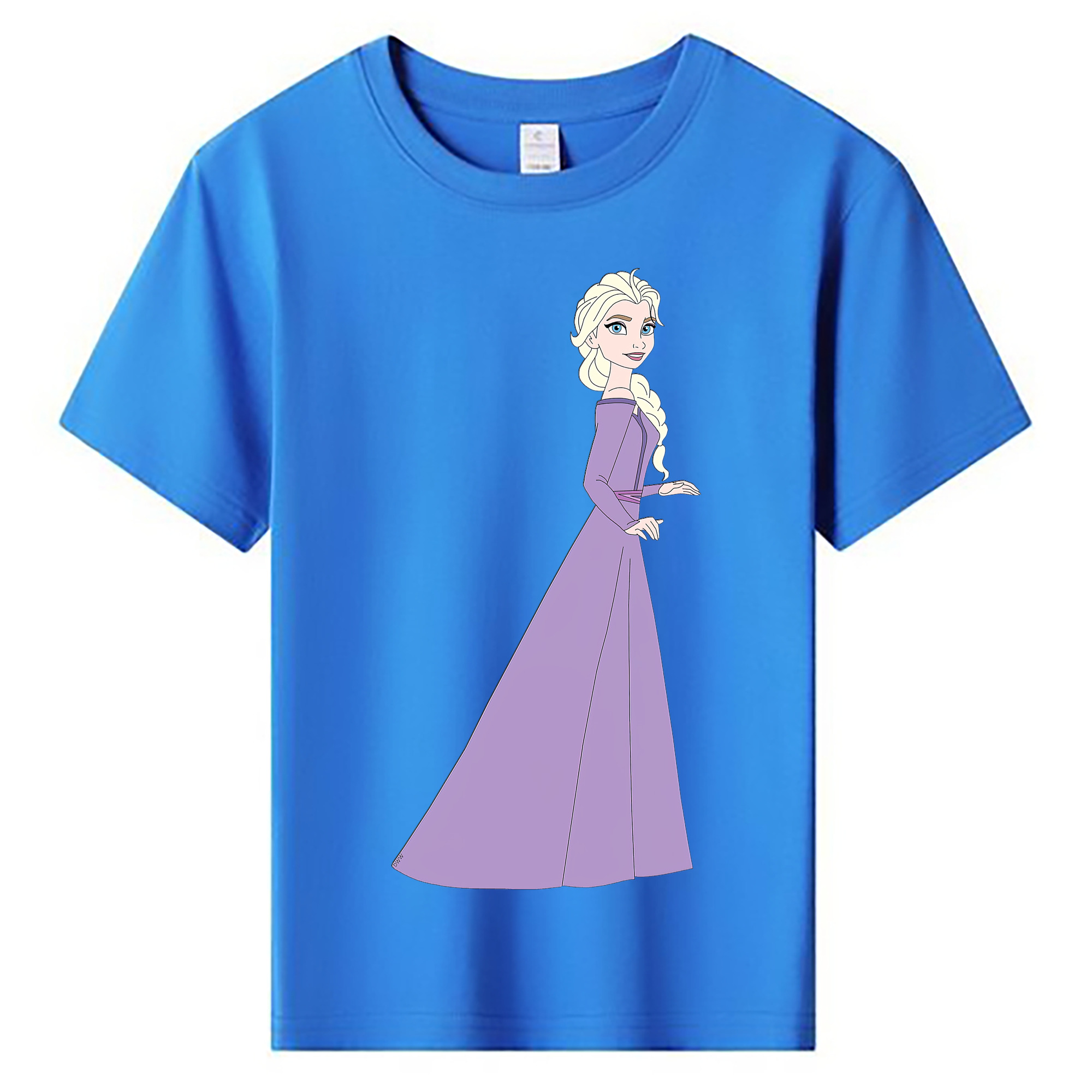 （画像用） アナと雪の女王 アンナ エルサ Frozen Anna Elsa 綿100％キッズTシャツ（フロントプリント）